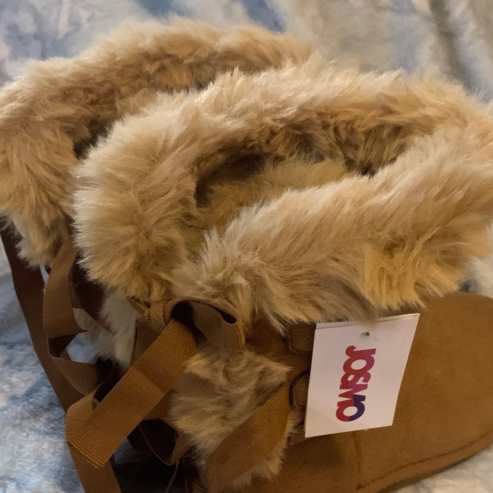 Josmo- Brown Furry Kids Boots - Picture 6 of 6
